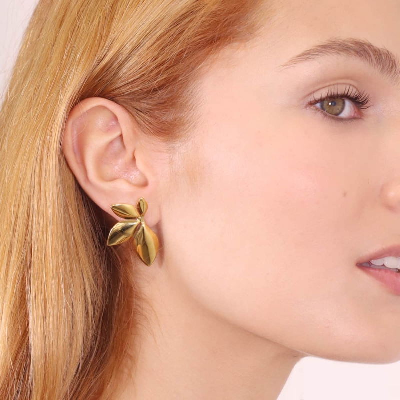 Pendientes Waves Leaf DPE041 - Imagen 6